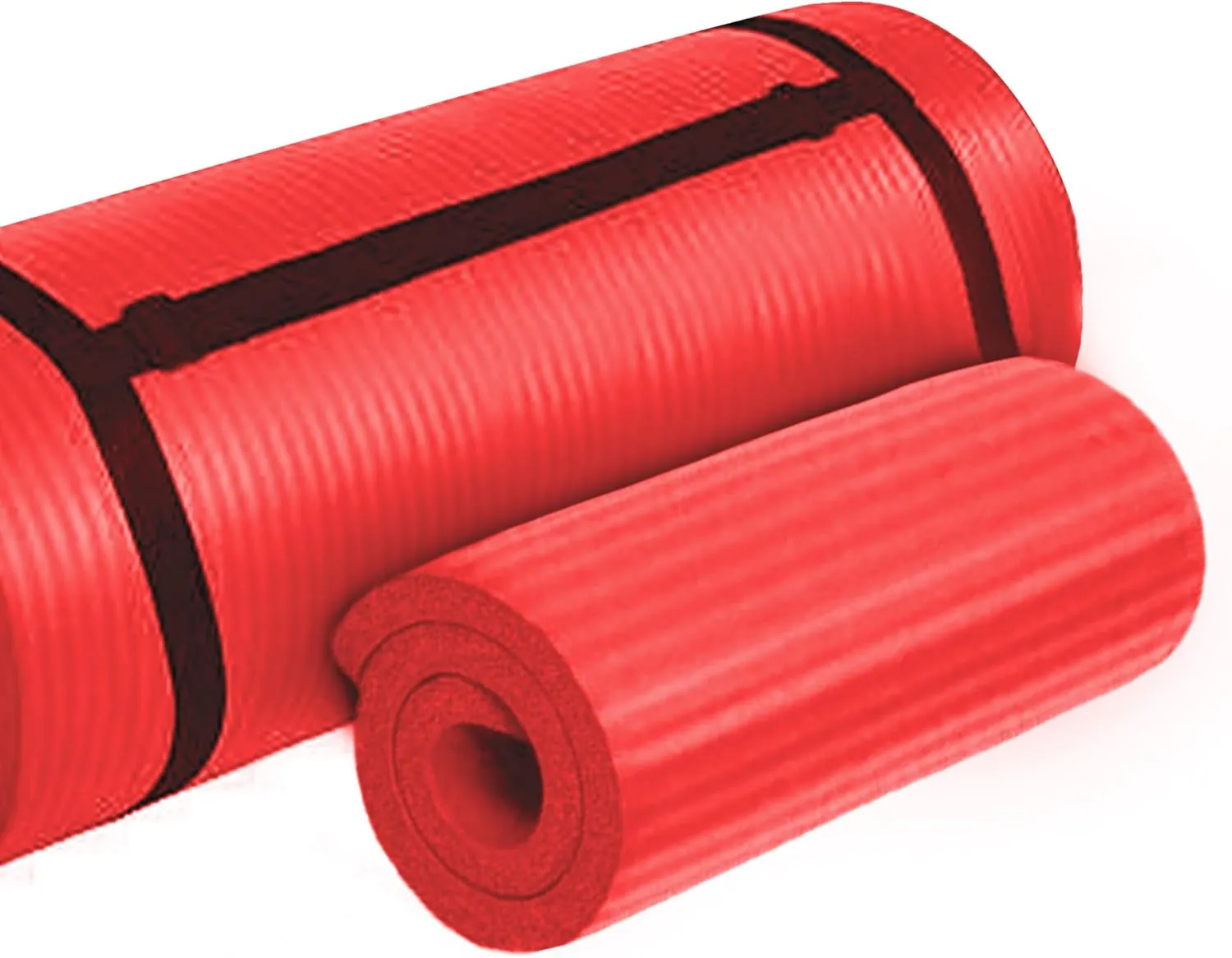 BalanceFrom Exercise Yoga Mat for Home Workout, 1” Thick, Optional Blocks & Knee Pad