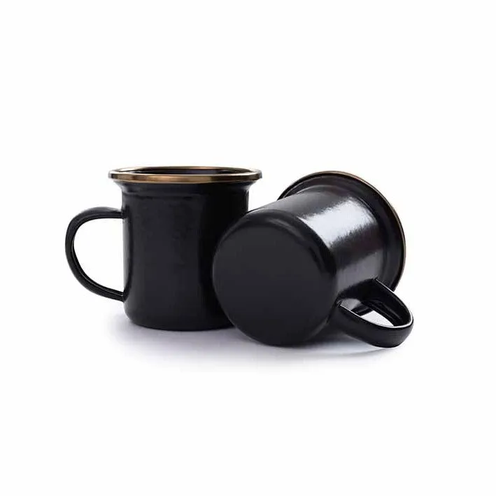 Barebones Enamel Espresso Cup - Charcoal