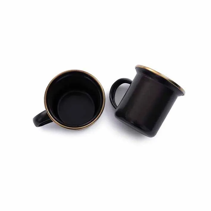 Barebones Enamel Espresso Cup - Charcoal