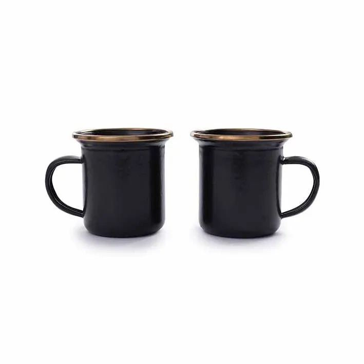 Barebones Enamel Espresso Cup - Charcoal