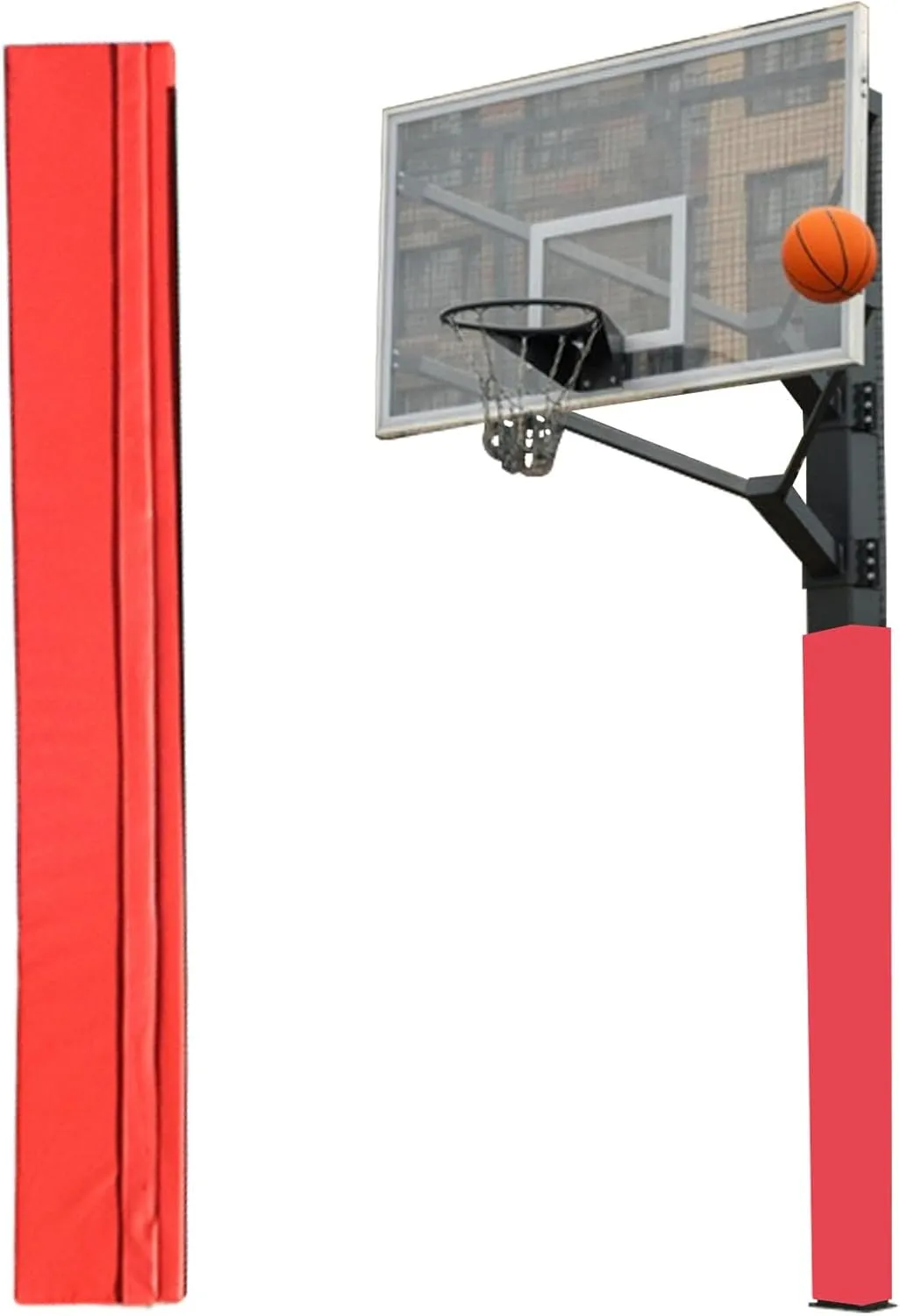 Basketball Pole Padding Heavy Duty Safety Pad for Square Poles, Protective Basketball Safety Pad for Public Parks/Sports Clubs/Courts, Impact-Resistant Hoop Padded Cushion