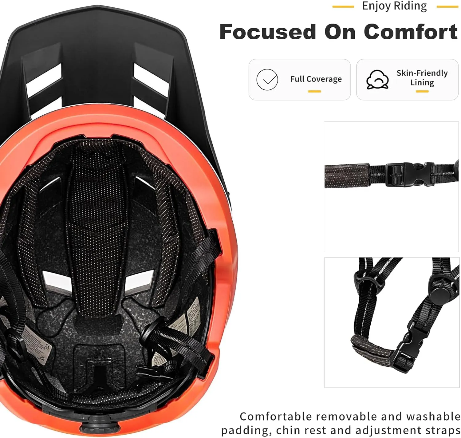 BATFOX Bike Helmet,Mountain Bike Helmet Helmets for Men Women Adults Youth