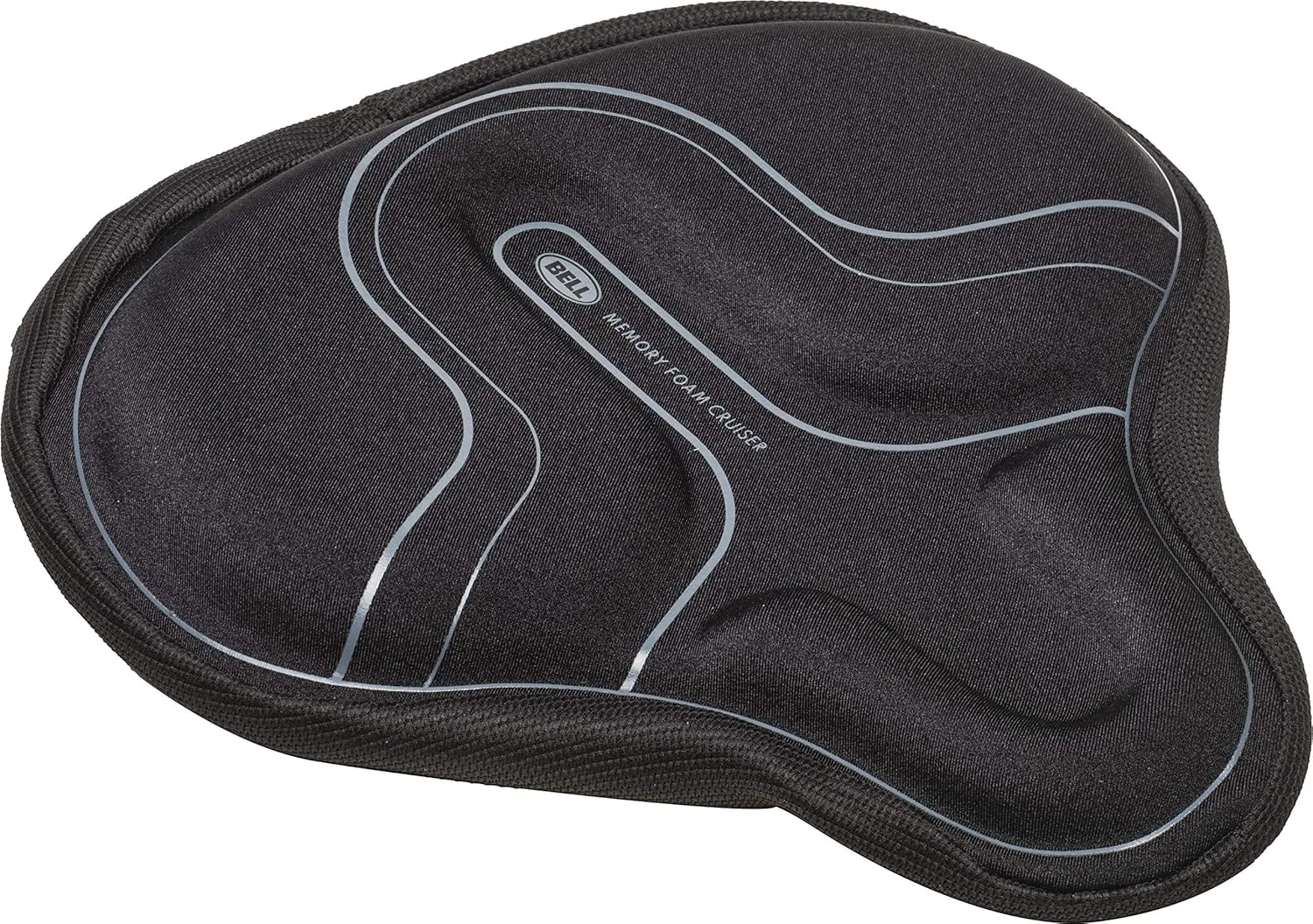 Bell Memory Foam Cruiser Bicycle Seat Pad, Black, one Size