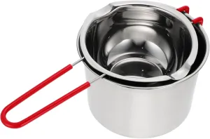 BESPORTBLE 1set Compact Stainless Steel Cheese Melting Pot Material Double Boiler for Butter Candy Lightweight Portable Picnic Cookware Ergonomic Handle Design for Easy Use