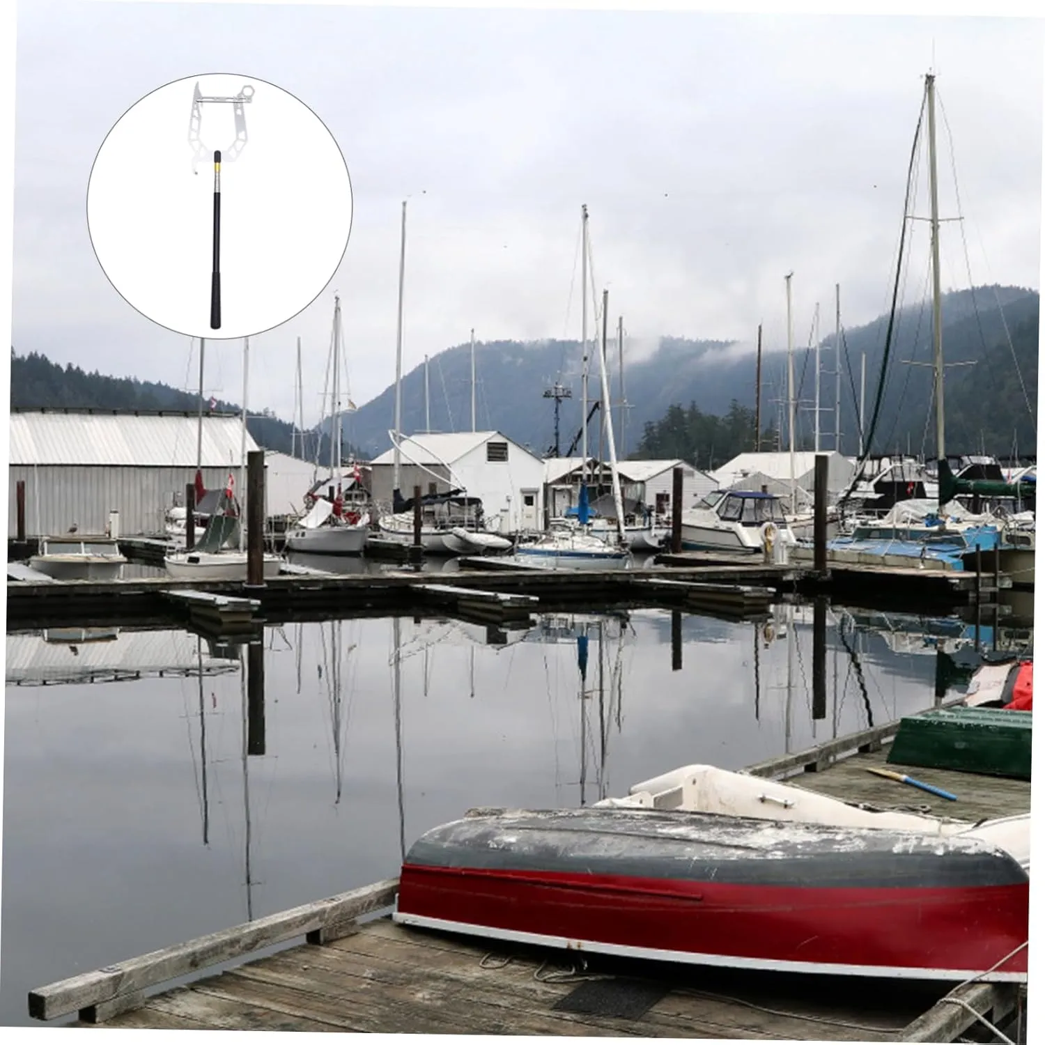 BESPORTBLE 2 Sets Boat Hook Telescoping Pole Telescopic Hook Pole Tie Rope Hook Dock Hook Extension Pole Boat Rope