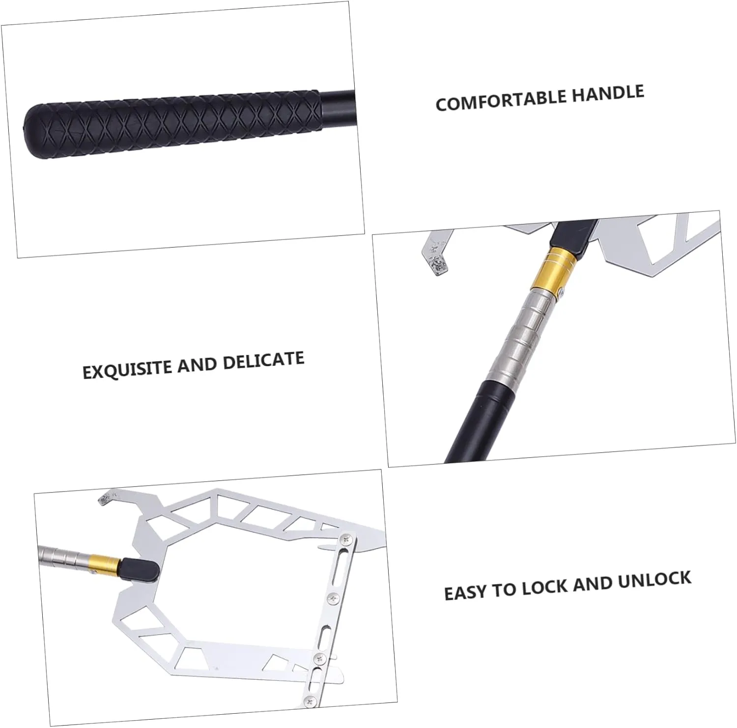 BESPORTBLE 2 Sets Boat Hook Telescoping Pole Telescopic Hook Pole Tie Rope Hook Dock Hook Extension Pole Boat Rope