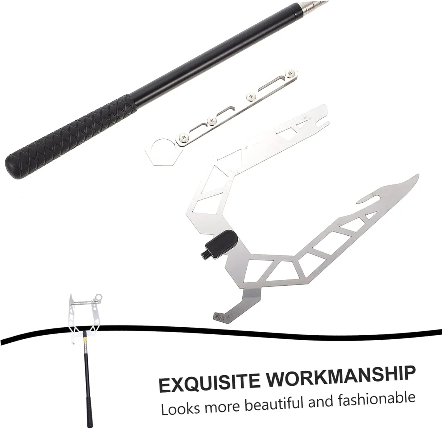 BESPORTBLE 2 Sets Boat Hook Telescoping Pole Telescopic Hook Pole Tie Rope Hook Dock Hook Extension Pole Boat Rope