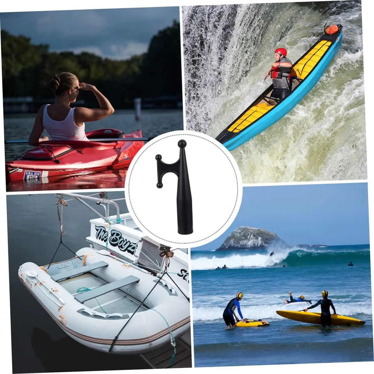 BESPORTBLE 4 Pcs Plastic Boat Hook Dinghy Hook Head Boat Hook Attachment Siding Replacement Boat Hook Boathook Boat