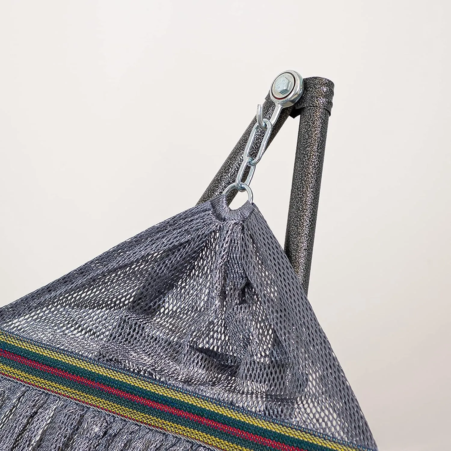 Best Home Fashion Hammock with Collapsible Steel Stand 450 lbs Capacity & Carrying Case, Portable & Adjustable, Perfect for Camping Beach Summer Patio, EZ Daze Foldable Hammock with Stand- Grey