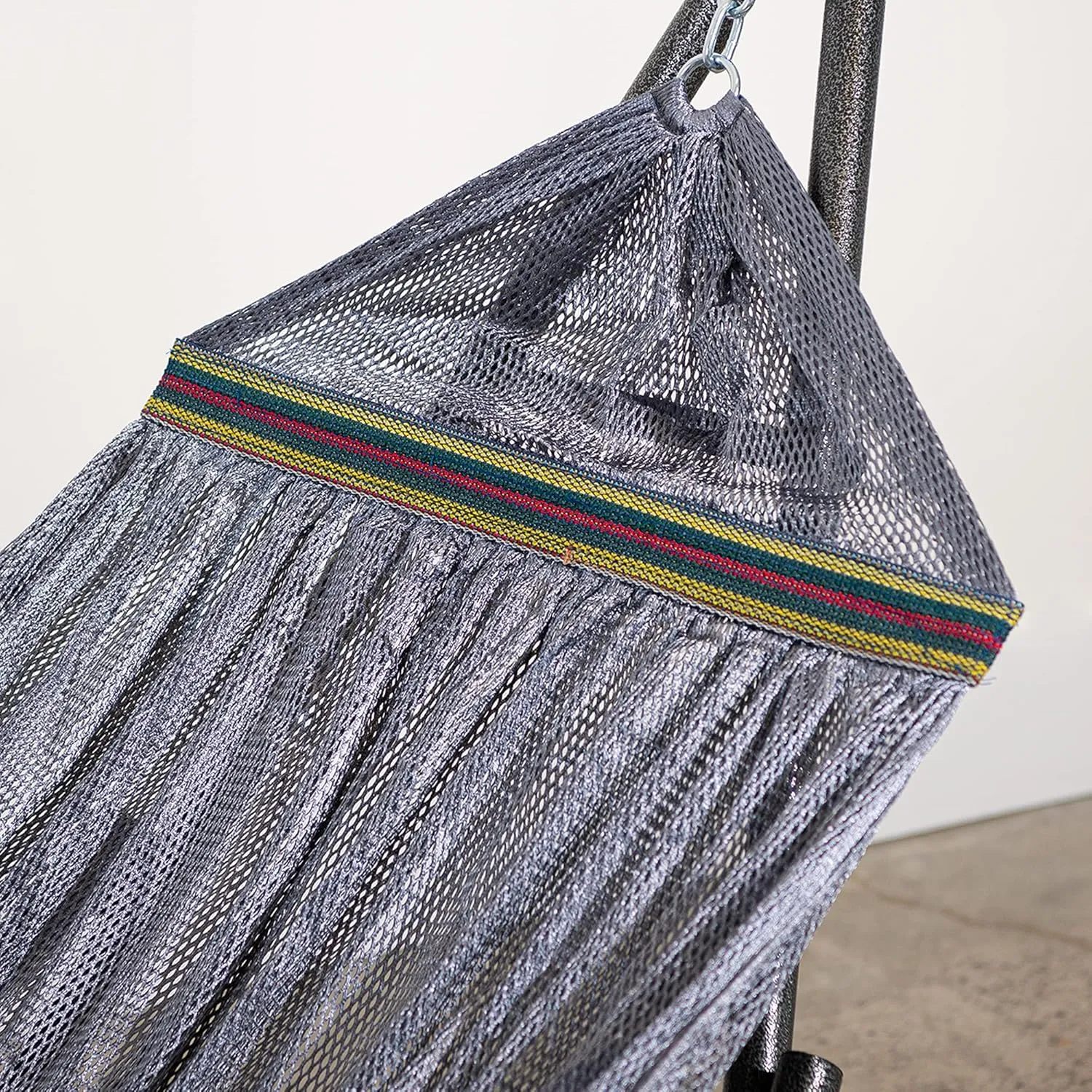 Best Home Fashion Hammock with Collapsible Steel Stand 450 lbs Capacity & Carrying Case, Portable & Adjustable, Perfect for Camping Beach Summer Patio, EZ Daze Foldable Hammock with Stand- Grey