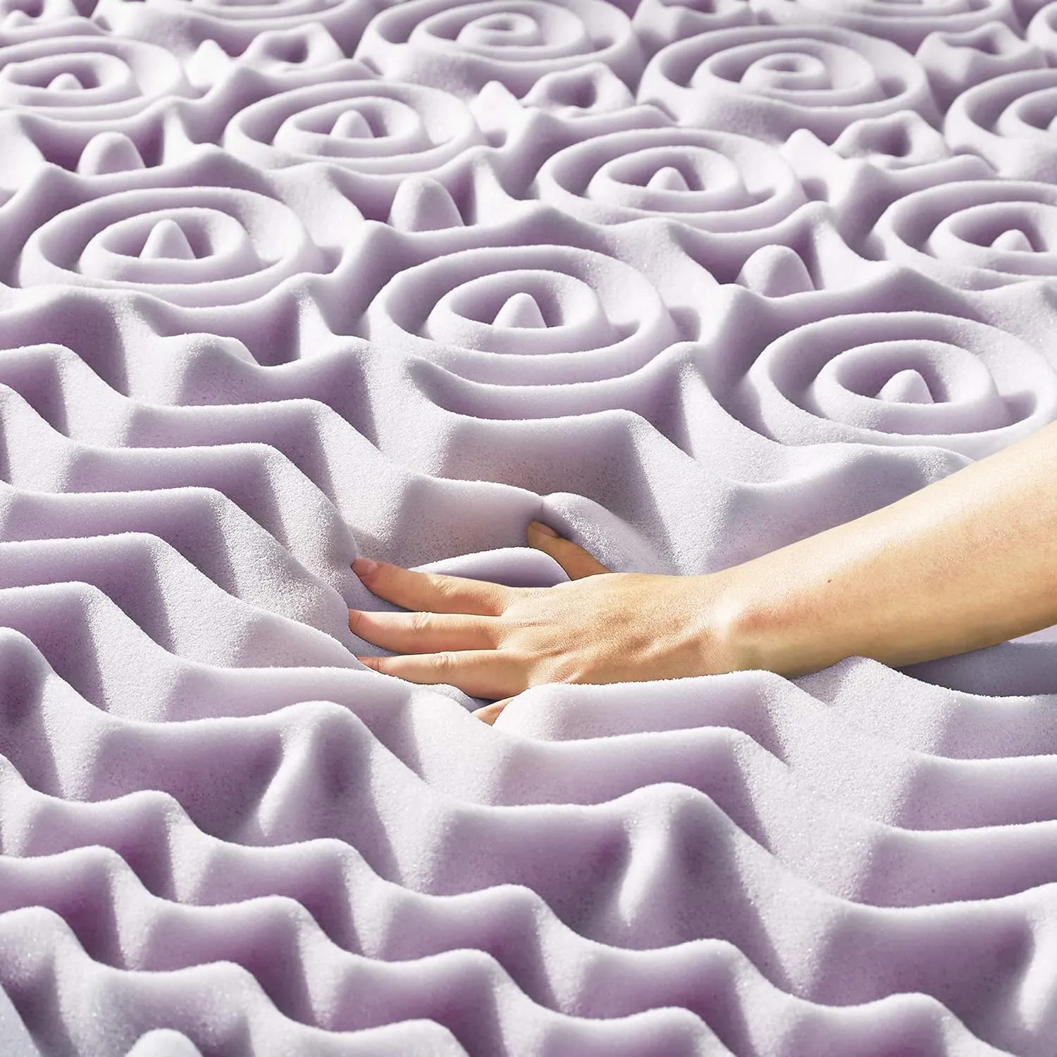 Best Price Mattress Queen Mattress Topper - 3 Inch 5-Zone Memory Foam Bed Topper with Lavender Infused Cooling Mattress Pad, Queen Size