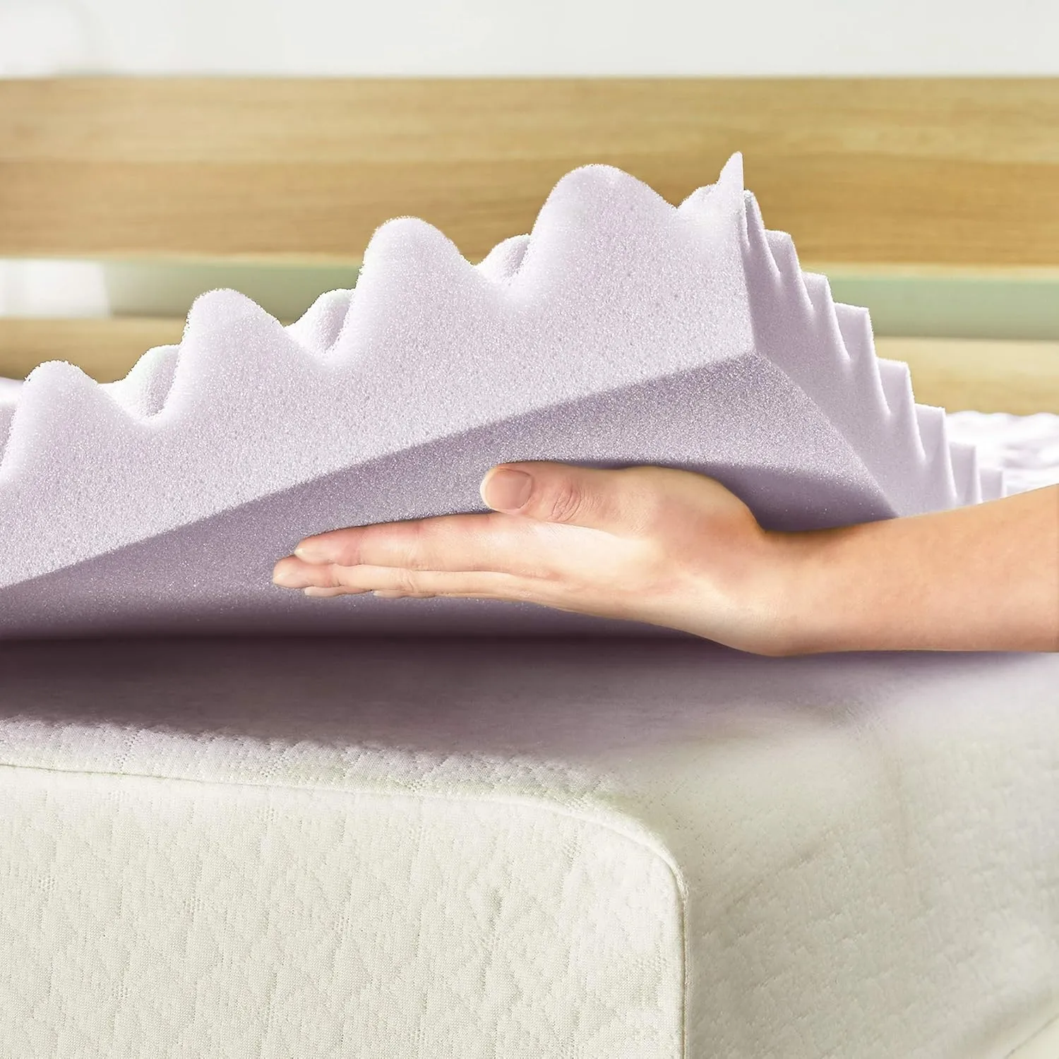 Best Price Mattress Queen Mattress Topper - 3 Inch 5-Zone Memory Foam Bed Topper with Lavender Infused Cooling Mattress Pad, Queen Size