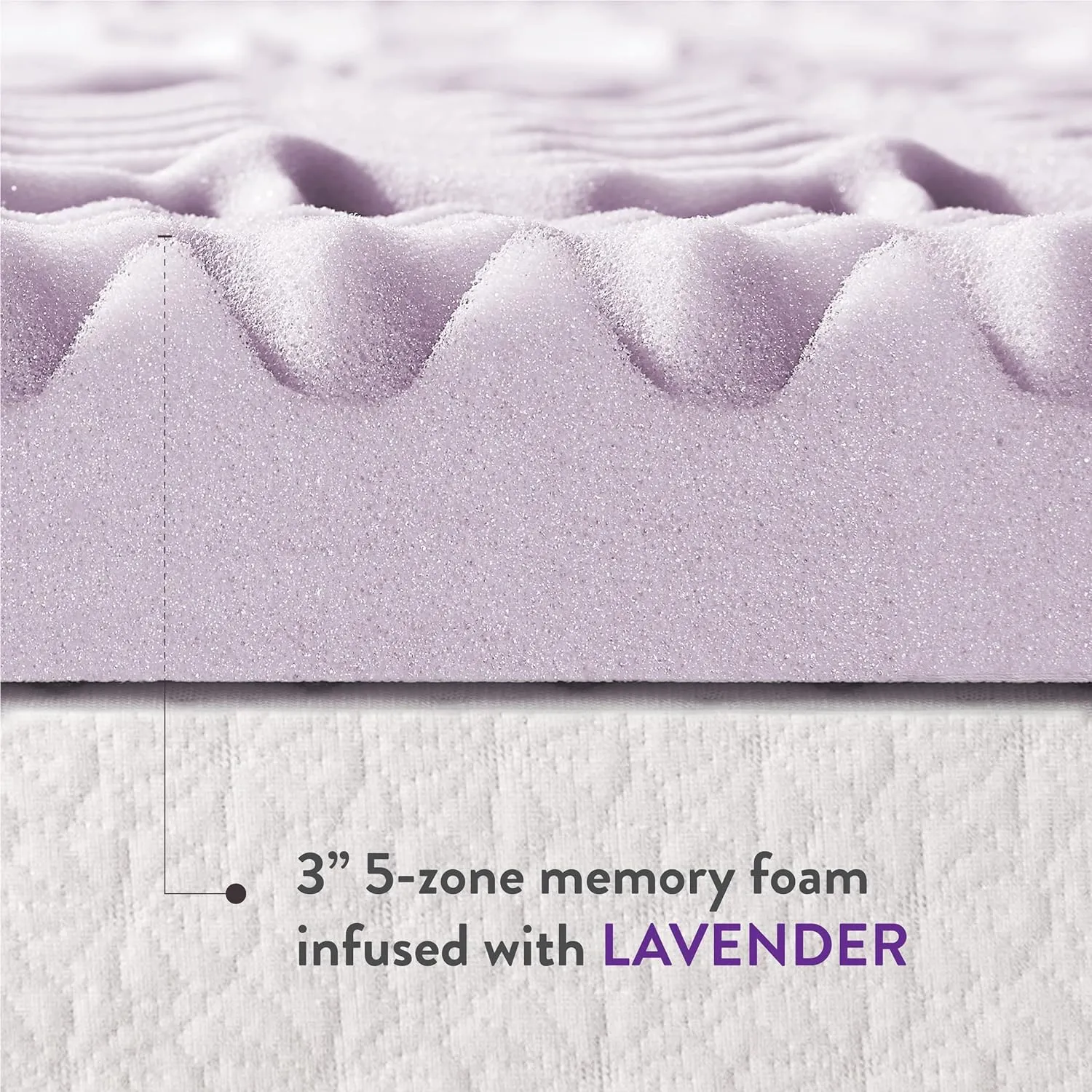 Best Price Mattress Queen Mattress Topper - 3 Inch 5-Zone Memory Foam Bed Topper with Lavender Infused Cooling Mattress Pad, Queen Size