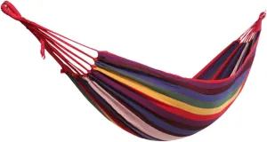 BESTonZON 1Pc Colorful Canvas Hammock Thickened Outdoor Swing Chair for Camping Portable Hanging Chair for Garden Use Lightweight and Comfortable Design Strong Bearing Capability