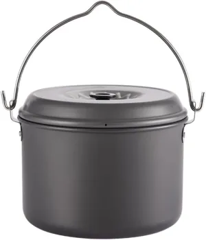 BESTonZON 1Pc Portable Camping Pot with Handle Capacity Cookware for Outdoor Cooking Non Stick and Easy to Clean for Family Hiking and Camping Adventures