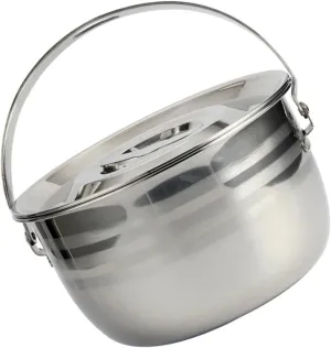 BESTYASH Thicken Hanging Pot for Camping Cooking Non Stick Soup Pot for Outdoor Stewing Cookware for Hiking and Picnics