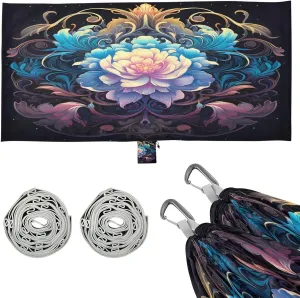 Blue Mandala Camping Hammock, Single Portable Hammocks with Tree Straps & Attached Carry Bag, 330Lbs Capacity Perfect for Outside Indoor Hiking Beach Backpack Travel