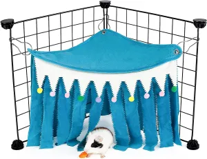 Blue - Pigs, Customizable Hideout - Rabbits Guinea Cage Cost-efficient Pig Chinchillas, Metal Hamsters, Bunnies, without Accessory Fences for Guinea