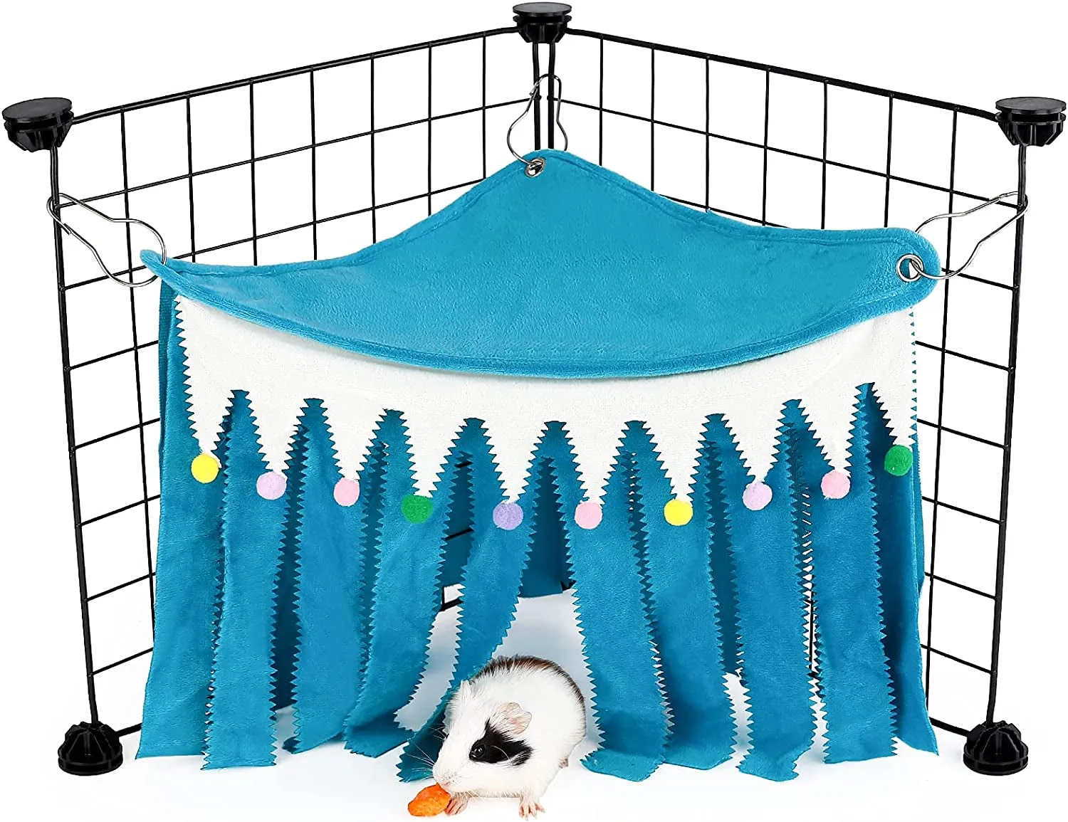 Blue - Pigs, Customizable Hideout - Rabbits Guinea Cage Cost-efficient Pig Chinchillas, Metal Hamsters, Bunnies, without Accessory Fences for Guinea