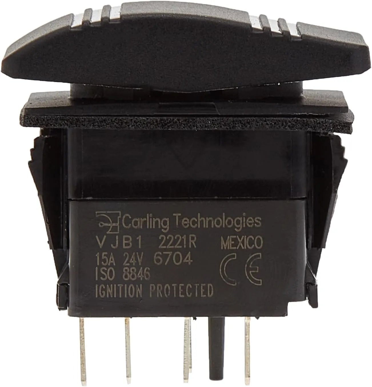 Blue Sea Systems Water Resistant Black & Gray Contoura III Switches