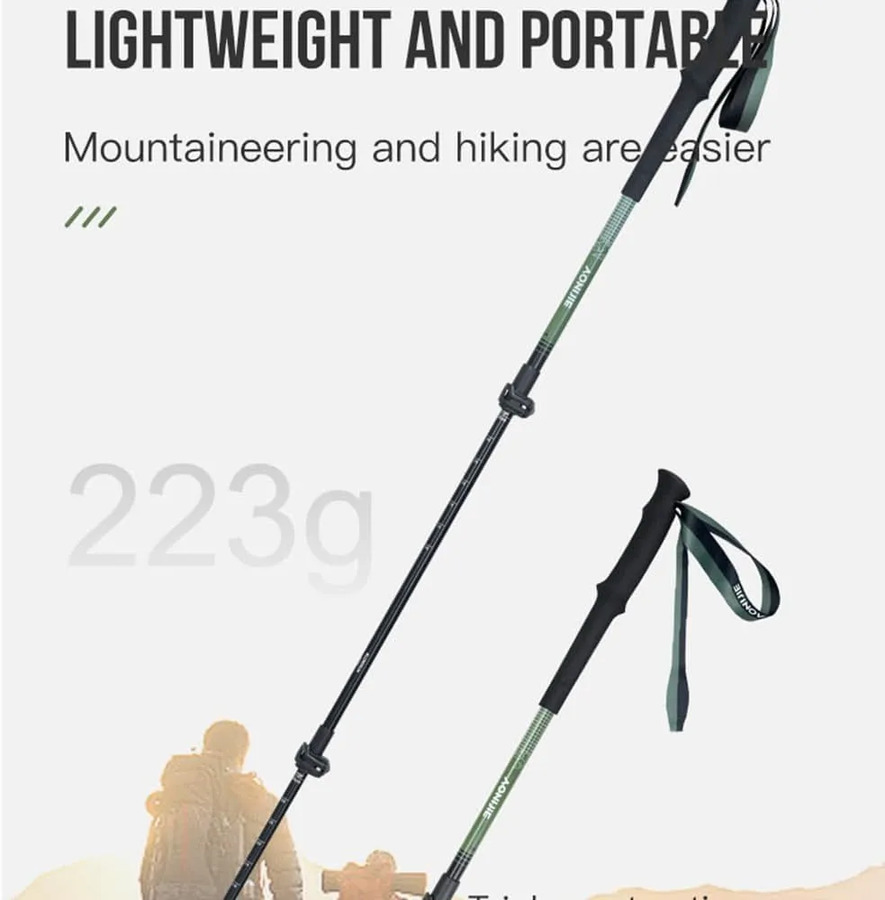 Bluefield Telescopic Hiking Pole Men's and Women's Outdoor Essentials Sober and Stylish Collapsible Suitable for Outdoor Hiking