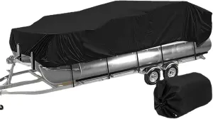 Boat Cover Heavy-Duty Marine Water Sun Proof UV Protection Mooring Cover Adjustable Storage Cover Boat Accessories Fits Square Boats,L(Length750cm)
