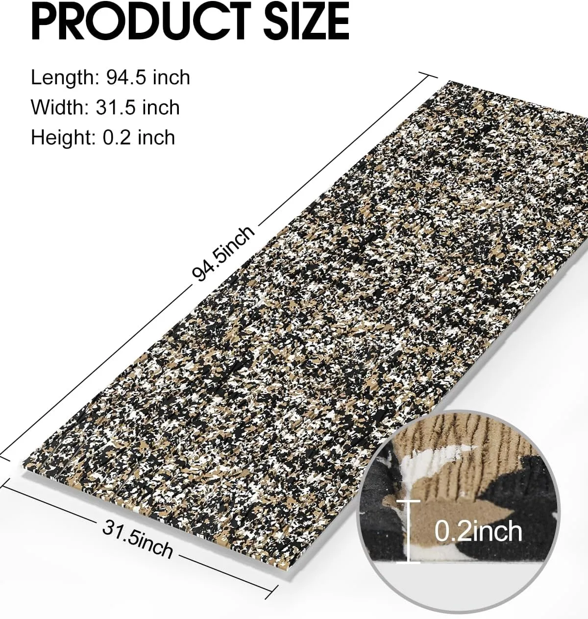 Boat Flooring EVA Foam Boat Decking Sheet Self Adhesive Marine Flooring Non-Slip Boat Mat Foam Deck Flooring Carpet Mat Rolls for Kayak Yacht RV Motorboat Surfboard, Camo 94.5"x31.5"