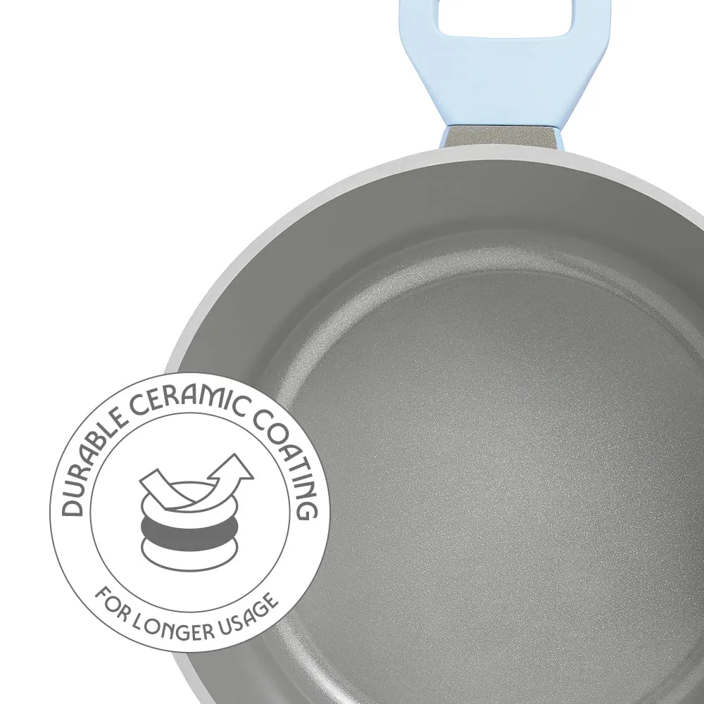 Borosil Vajra Ceramic Casserole, 18 cm