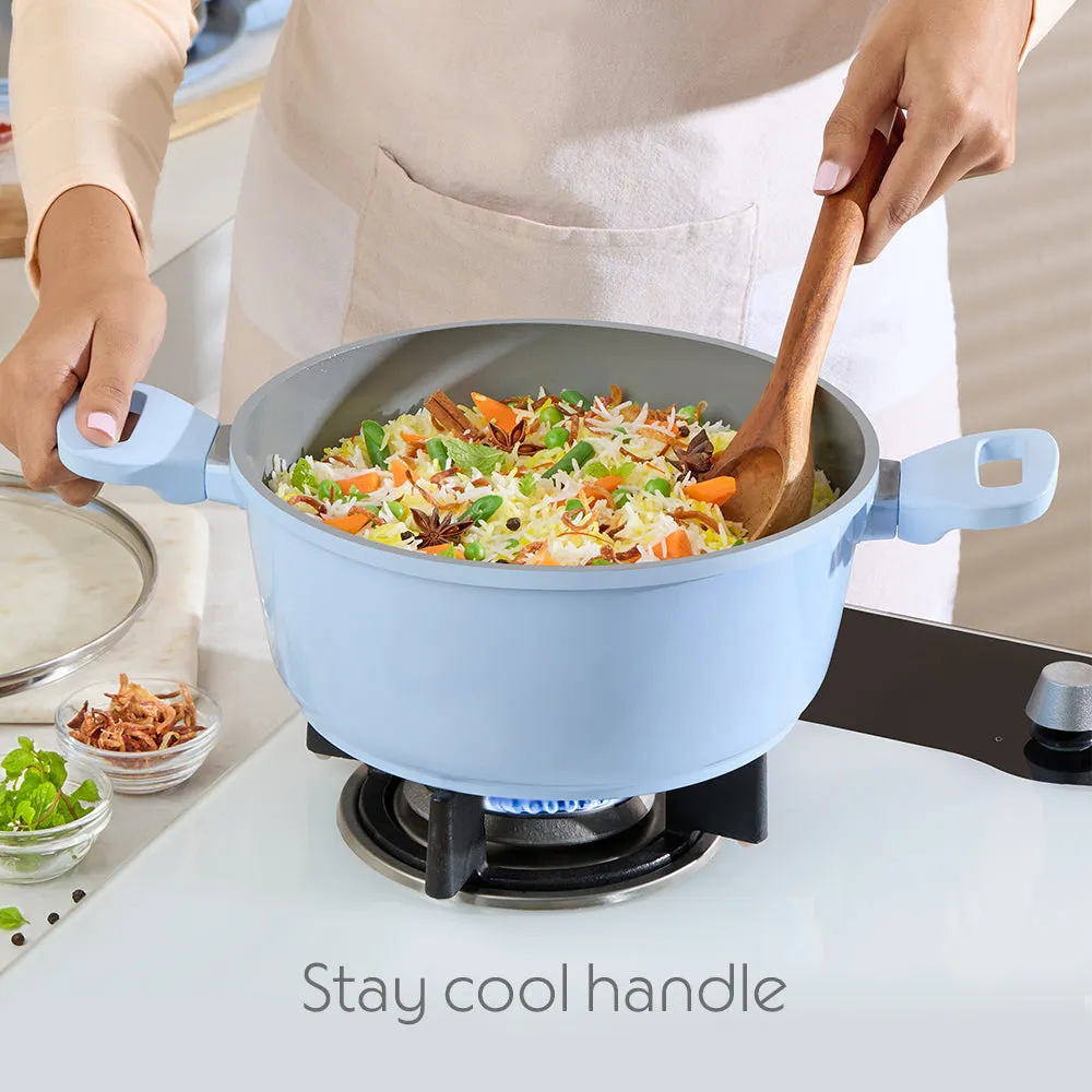 Borosil Vajra Ceramic Casserole, 22 cm