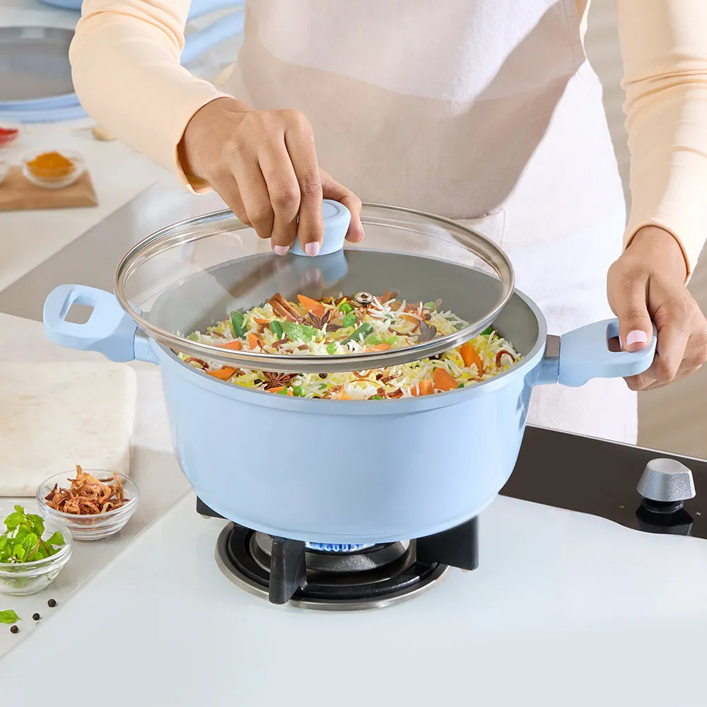 Borosil Vajra Ceramic Casserole, 22 cm