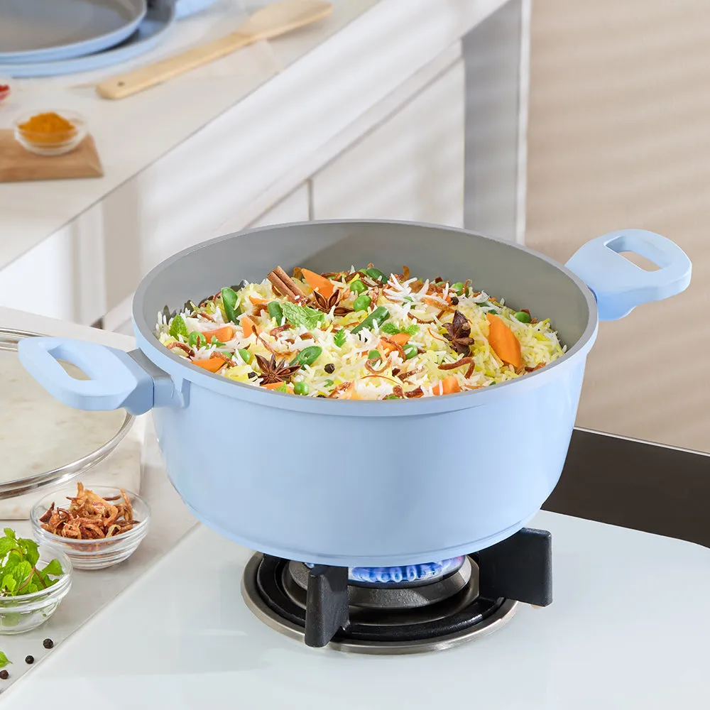 Borosil Vajra Ceramic Casserole, 22 cm