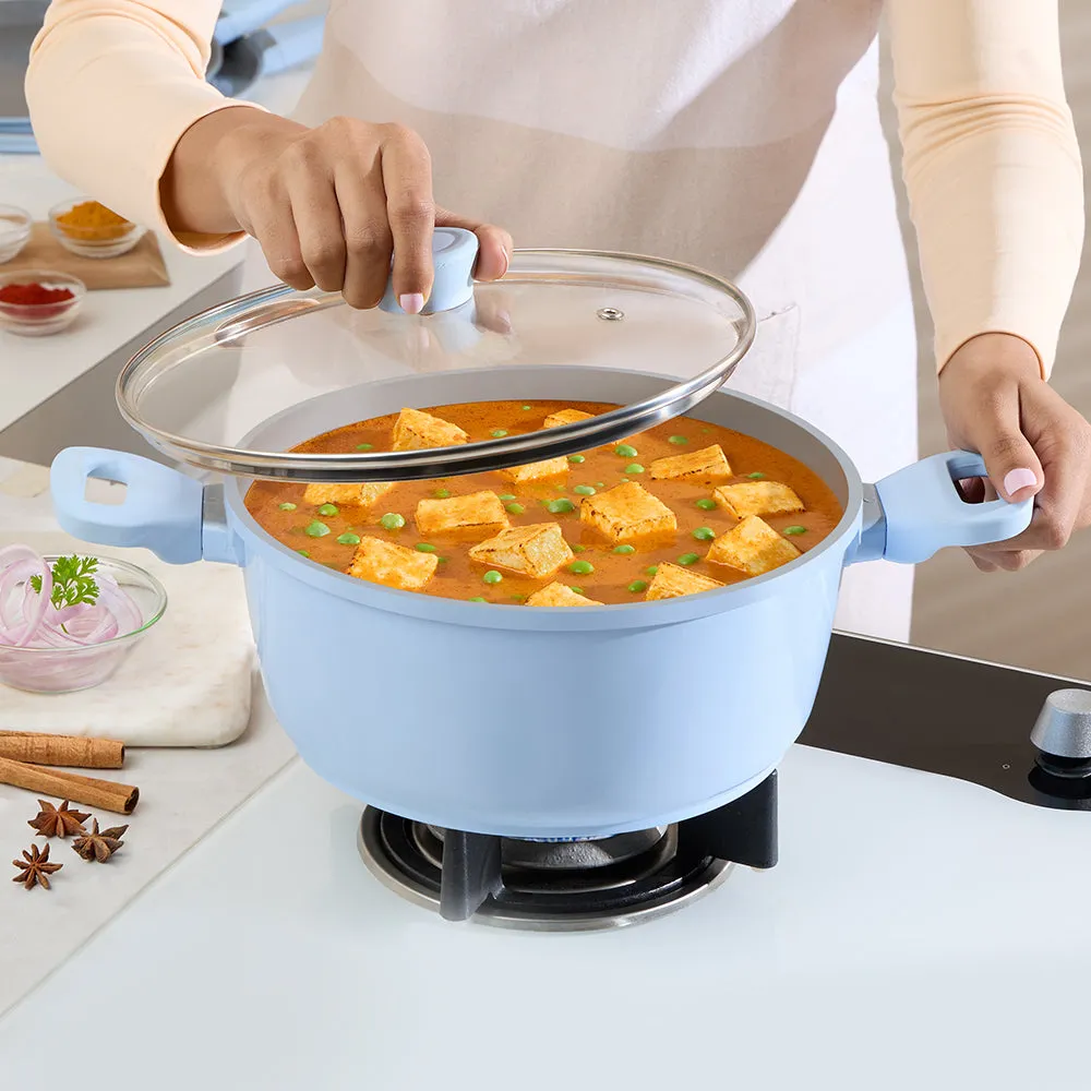 Borosil Vajra Ceramic Casserole, 24 cm