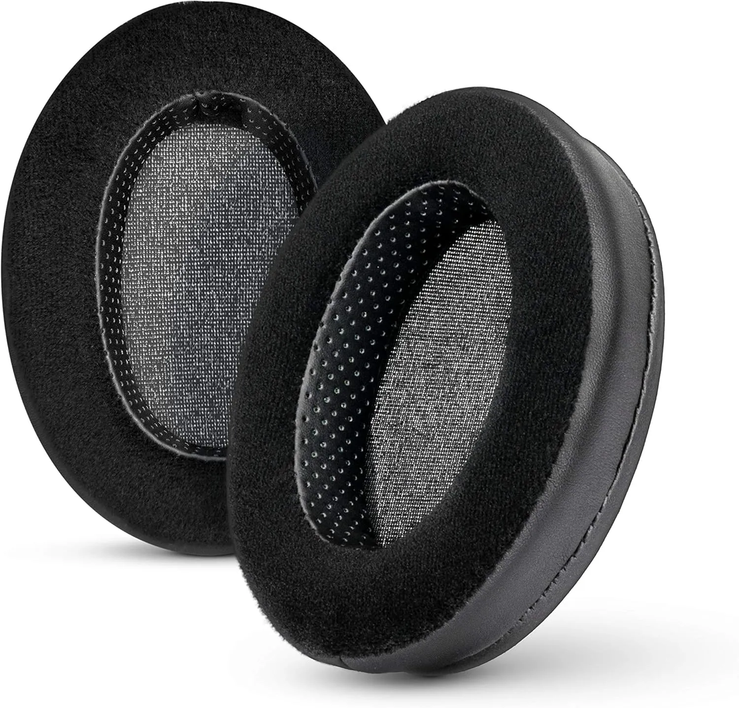 Brainwavz Hybrid Memory Foam Earpad - Black PU/Velour - Suitable for Large Over The Ear Headphones - AKG, HifiMan, ATH, Philips, Fostex