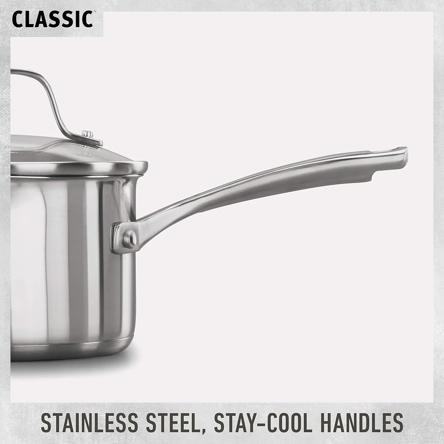 Calphalon Classic Stainless Steel Cookware Set, 10-Piece, Impact-Bonded Aluminum Base, Stay-Cool Handles