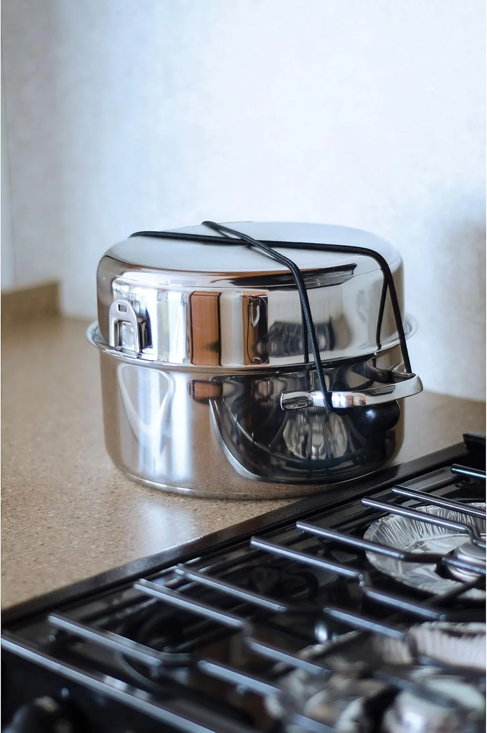 Camco Premium Nesting Cookware Set | Stainless-Steel | 7-Piece Set (43920)