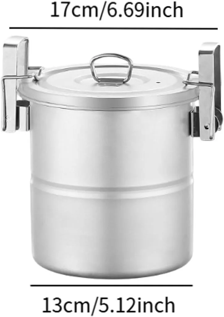 Camping Cooking Pot Outdoor Pot Portable 304 Stainless Steel Campfire Cooking Equipment