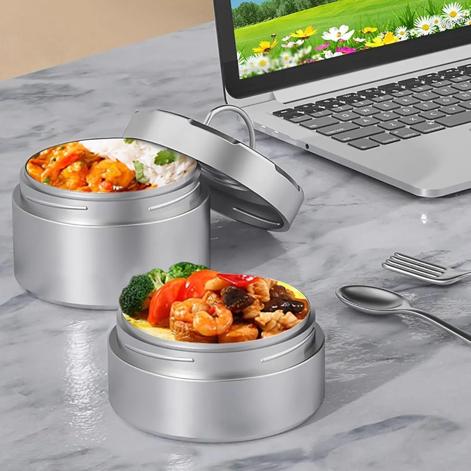 Camping Cooking Pot, Stainless Steel Camping Cookware, with Hidden Handle, Camping Essentials, for Hiking, Outdoor Cooking(5.8cm/2.3in)