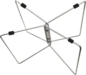Camping Cooler Stand - Folding Stand, Stainless Steel Folding Bracket | Anti-Moisture Folding Frame Ice Box Holder, Outdoor Camping Bucket Stand Frame with Non-Slip Mat and Carry Bag for BBQ