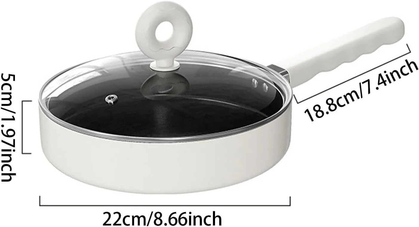 Camping Frying Pan Camping Fry Pan Non Stick Gift with Lid Kitchen Cookware for Fishing Outdoor Activities Hiking Indoor