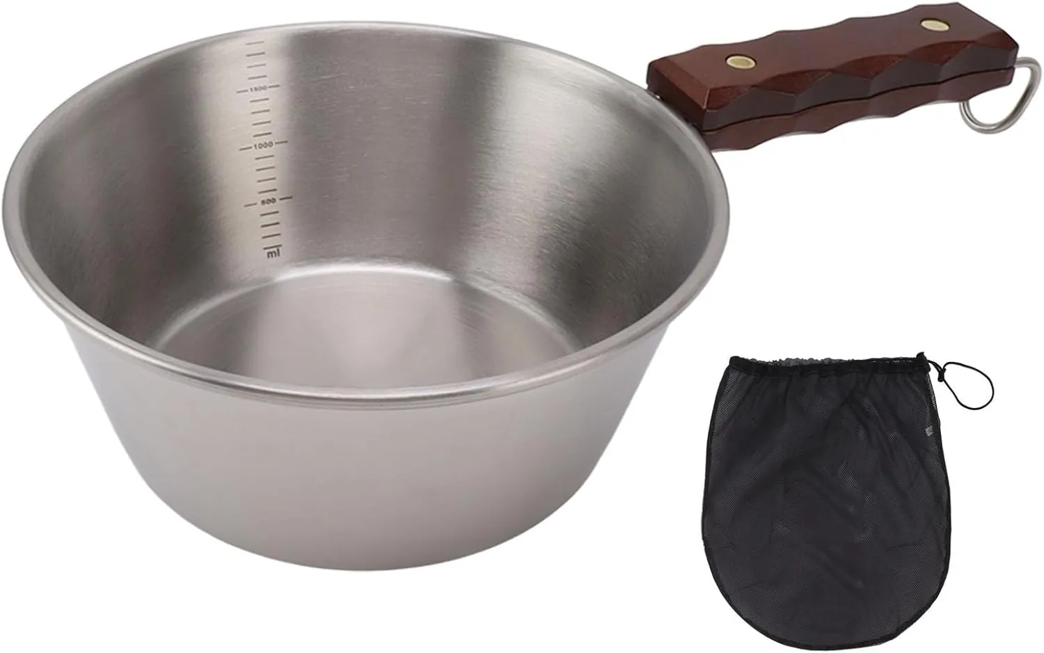 Camping Frying Pan, Stainless Steel Camping Skillet Non Stick Camping Cookware Fry Pan for Jetboil Camping and Backpacking Stoves (Silver)