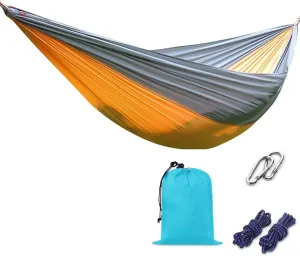 Camping Hammock 210T Nylon Breathable Hammock Tent with Tree Straps & Aluminum Alloy Carabiners Travel Hammock Quick Drying for Hiking Backpacking Garden (Color : F, Size : 220x90cm)