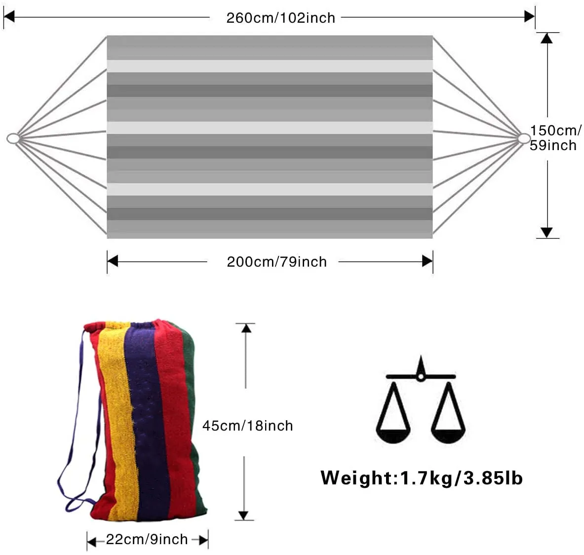 Camping Hammock for Travel, Beach & Trekking Adventures