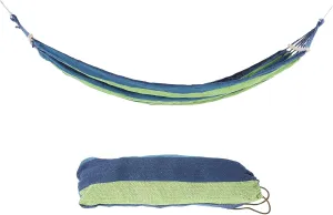 Camping Hammock, Hand‑Woven Soft and Comfortable Convenient Durability and Strength Compact Portable Camping Hammock with A Storage Bag for Outdoor Activities(Color bar Blue)