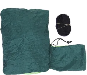 Camping Hammock, Nylon Spin Strong Loading Capacity Hammock, Easy Fixing Breathable Portable Hammock, for Outdoor, Indoor, Backpacking(Green)