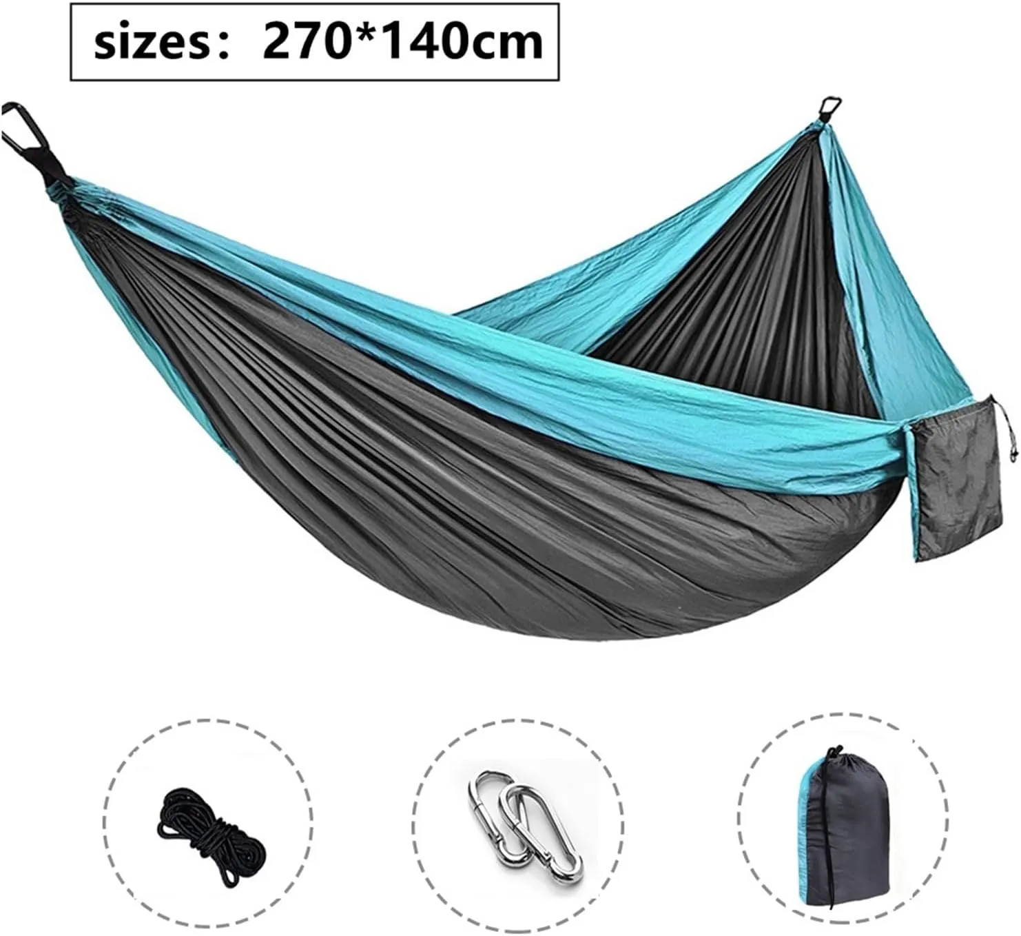 Camping Hammock Outdoor Tourist Double Camping Hammocks Portable Travel Garden Sleeping Leisure Hanging Hammock Swing Nature Hike (Color : 13), HUIM SHSE3 STORE-1