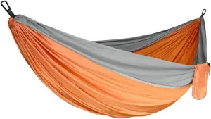 Camping Hammock Portable Nylon Parachute Fabric Single and Double Size Outdoor Camping Hiking Garden Hammock