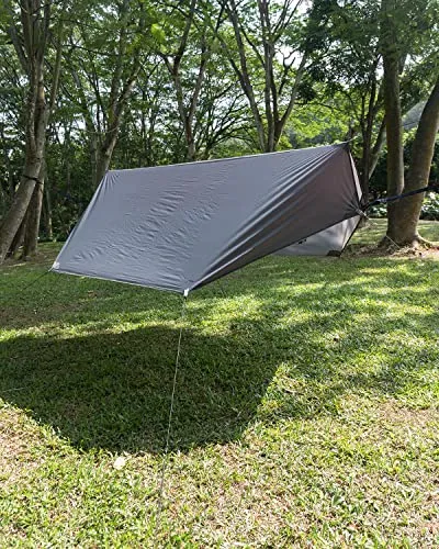 Camping Hammock w/ Net & Rain Fly,Portable Lightweight Outdoor Hammock