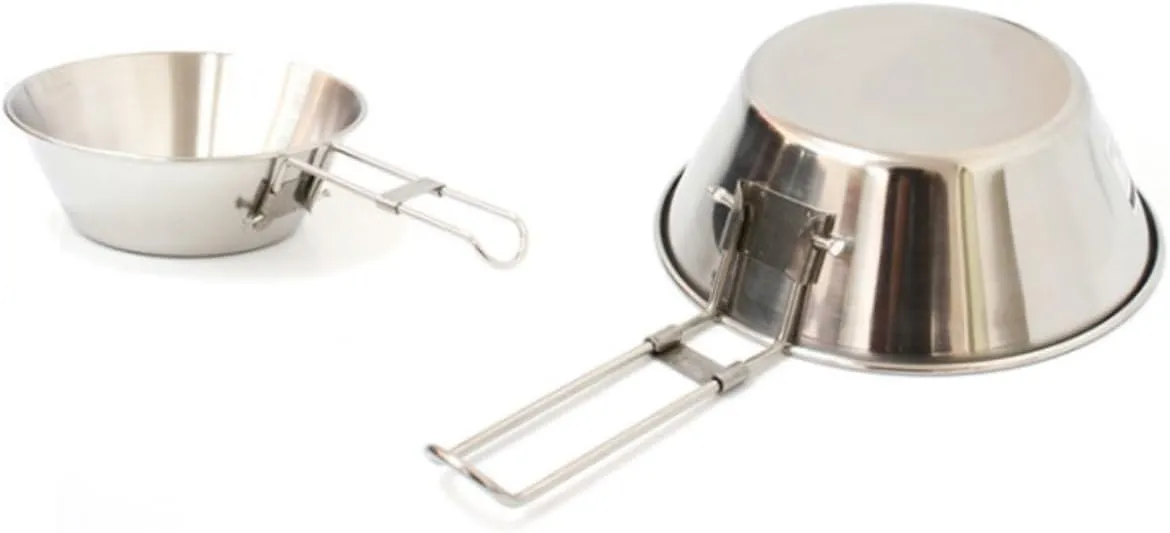 Camping Kitchen Utensil Outdoor 304 Stainless Steel Folding Bowl Picnic Barbecue Mountaineering Camping Portable Cooker for Outdoor Cooking