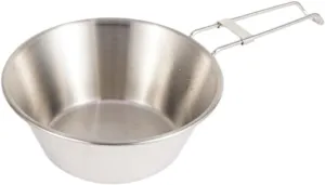 Camping Kitchen Utensil Outdoor 304 Stainless Steel Folding Bowl Picnic Barbecue Mountaineering Camping Portable Cooker for Outdoor Cooking