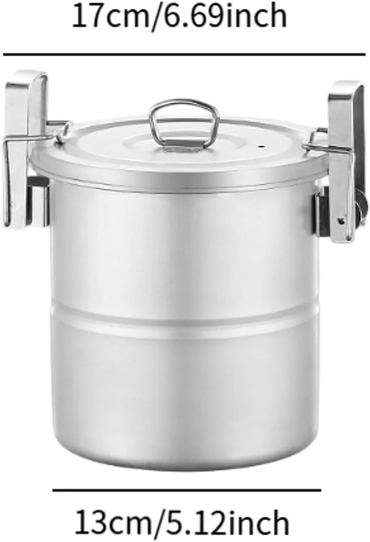 Camping Pot Camping Soup Pot Lightweight with Handle Outdoor Pot Campfire Cookware for Dinner Outdoor Survival Travel